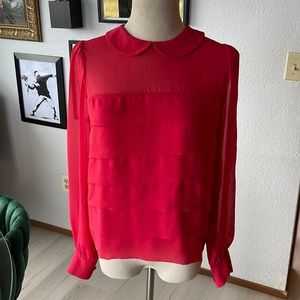 Topshop semi sheer top.